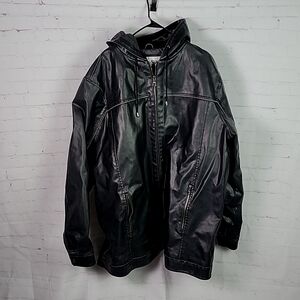 King Size 2XL Black Long Lined Coat